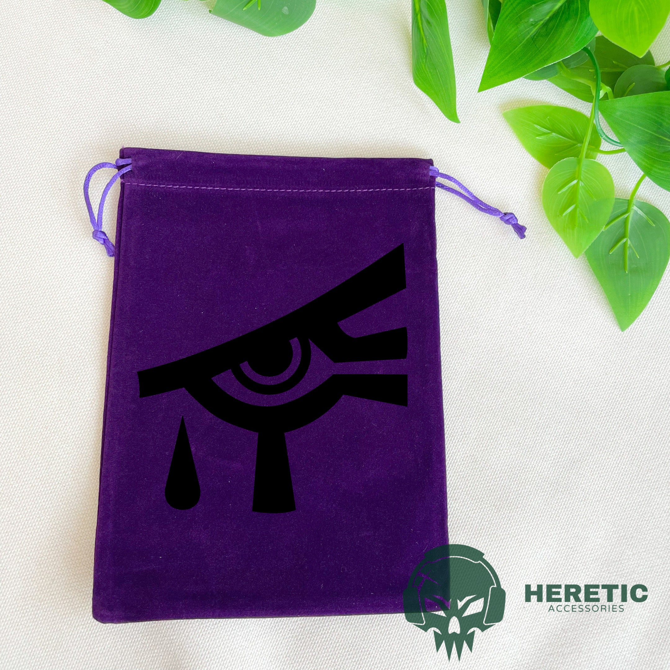 Ulthwe Eldar Eye of Isha Rune Tabletop Game Velvet Dice Bag Etsy