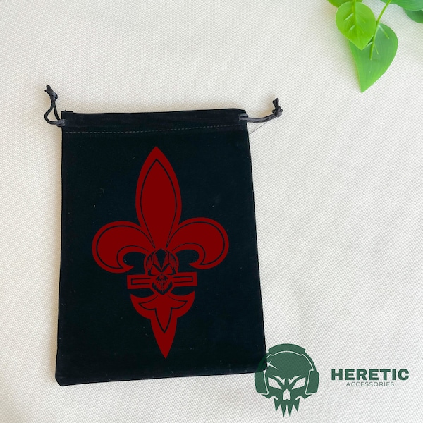 Sisters Of Battle Fleur De Lis Tabletop Game Velvet Dice Bag