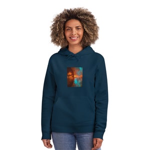 VoyagingWithin, Clothing, organic cotton and recycled polyester, unisex hoodie, Flaming Clouds image 9