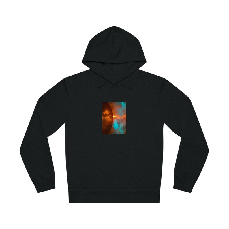 VoyagingWithin, Clothing, organic cotton and recycled polyester, unisex hoodie, Flaming Clouds image 2
