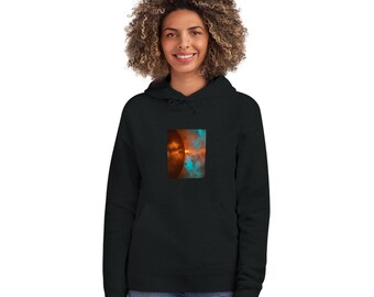 VoyagingWithin, Clothing, organic cotton and recycled polyester, unisex hoodie, Flaming Clouds