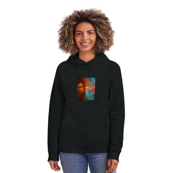 VoyagingWithin, Clothing, organic cotton and recycled polyester, unisex hoodie, Flaming Clouds
