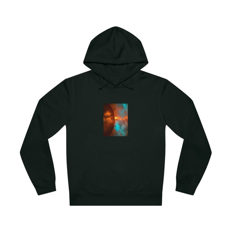 VoyagingWithin, Clothing, organic cotton and recycled polyester, unisex hoodie, Flaming Clouds image 6