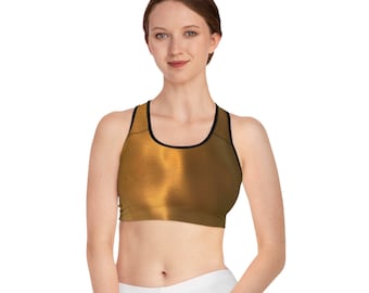 VoyagingWithin, Clothing, Sports Bra, gold color