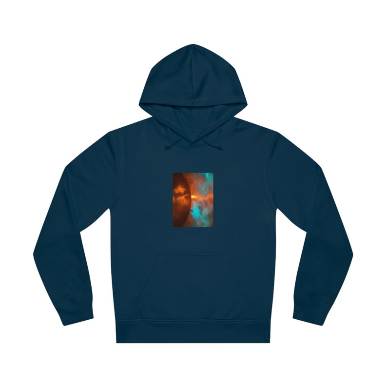 VoyagingWithin, Clothing, organic cotton and recycled polyester, unisex hoodie, Flaming Clouds image 10