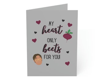 Valentine's Day Card - The Office - Dwight - My heart only beets for you - Blank inside