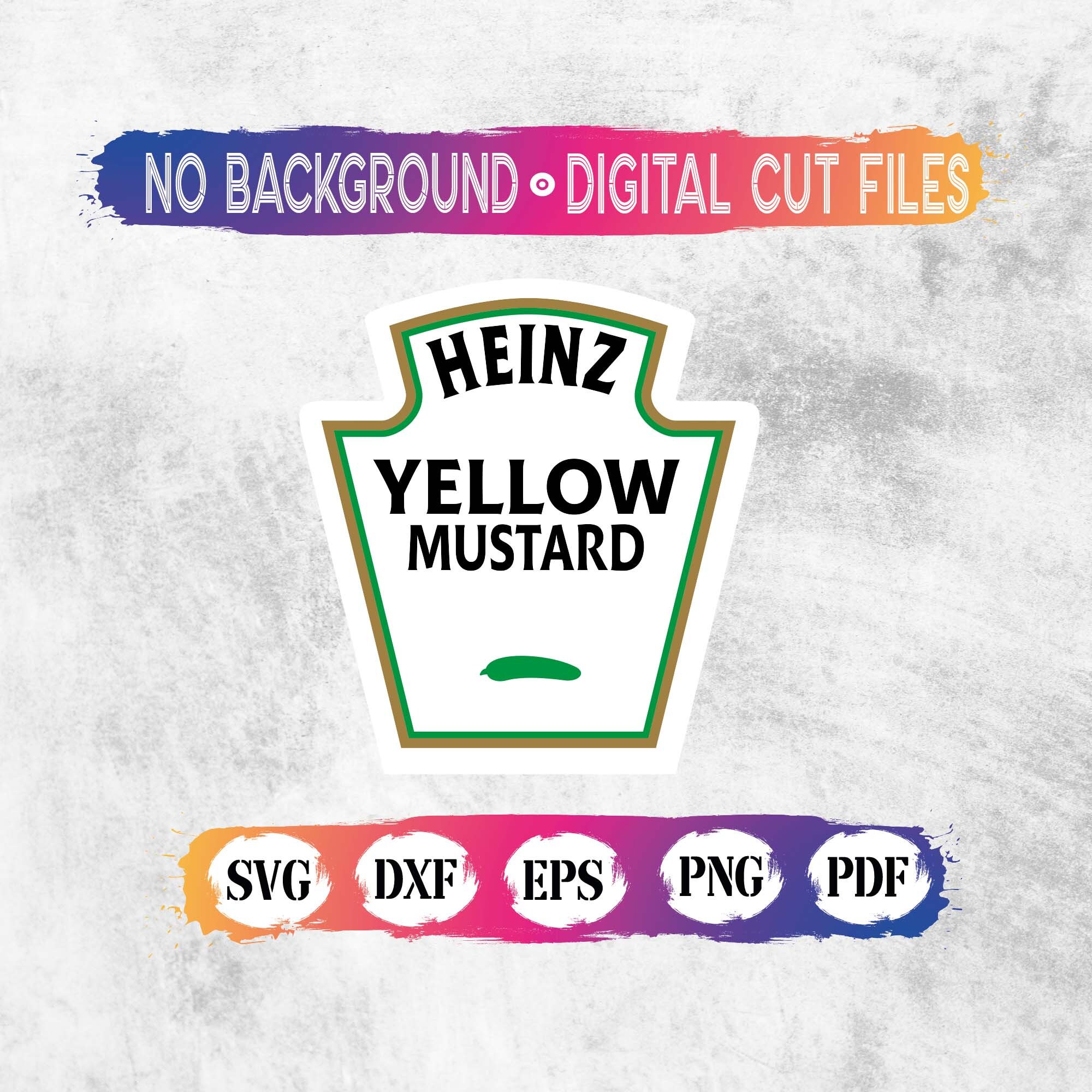 Yellow Mustard Digital Cut File Print File SVG Silhouette Etsy
