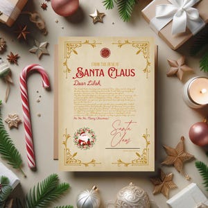 Personalized Santa Letter: Printable Christmas Eve Surprise (Digital Download)