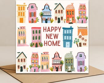 Old English Co. New Home Karte – Umzugskarte Mit Illustration, Blanko-Innenseite & Umschlag