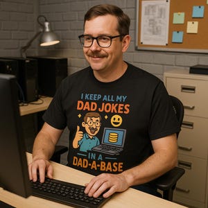 Dad-a-Base T-shirt: Punny Dad Joke T-shirt