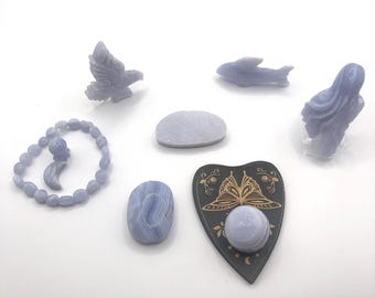 Blue Lace Agate Carvings