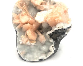 Large Sparkly Stillbite on Chalcedony