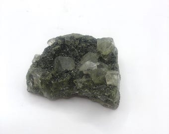 Rare Sparkle Epidote in Quartz