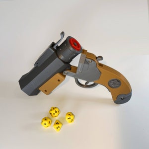 Dice Blunderbuss Sawed-Off Rubber Band Powered Dice Launcher 3d print files only image 2