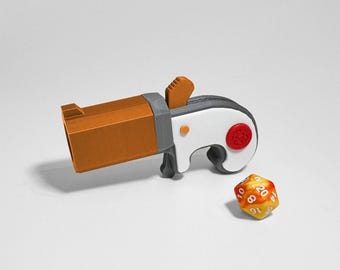 Dice Derringer - 3D-geprinte dobbelsteenwerper voor TTRPG en LARP (alleen 3D-afdrukbestanden)