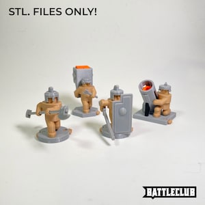 Battleclub - Trooperkind Starting Units | 3d printed wargame/ dexterity game with flick-to-shoot miniatures