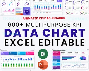600+ Multipurpose KPI Data Charts Presentation Template | Excel Editable