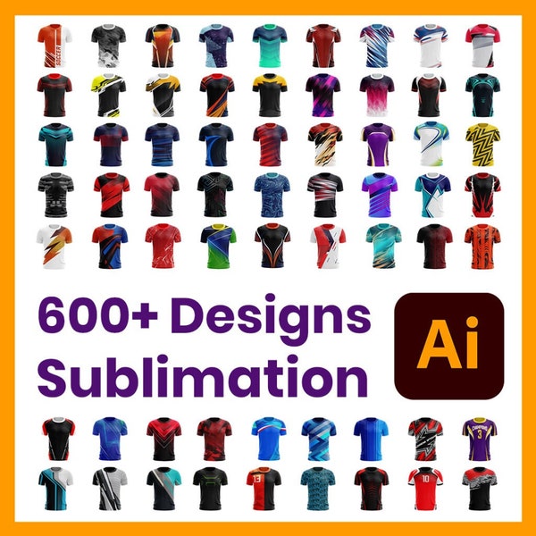 600+ Sublimation Design Template |Jersey TShirt Premium Design For Adobe Illustrator | Ai