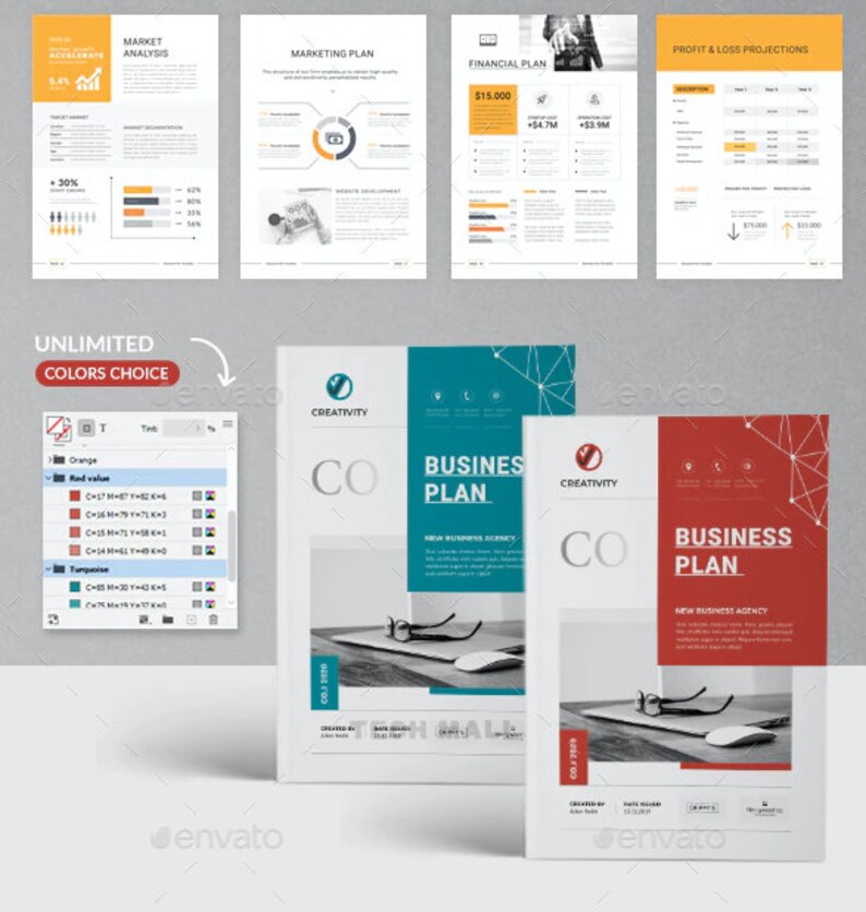 Business Plan Document Business Proposal Indesign Template MS Word for