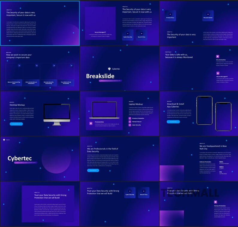 Cybersecurity Presentation Powerpoint Template | Easy Edit - Etsy Canada