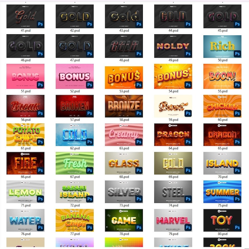 500+ 3D Texteffekte Vorlagen Photoshop bearbeitbare Datei PSD Bild 6