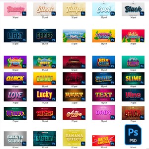 500+ 3D Texteffekte Vorlagen Photoshop bearbeitbare Datei PSD Bild 2