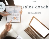 Sales Coach Canva Templates Pack,29 Editable Social Media Posts, Digital Download, Coaching, Instagram Coaching, Canva Templates, Business