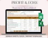 Profit Loss Statement Details Revenue Tracking Company Logo Including Google Spreadsheet Excel File, Google Sheets, Business Spreadsheet