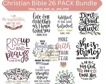 Bible Christian Faith SVG Bundle, Cricut Files, Faith PNG, Bible Quote Bundle, Divine Inspiration: - Instant Download, Cricut Files