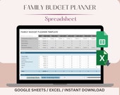 Family Budget Planner Google Spreadsheet Budget Tracker Excel Google Sheets saving tracker finance planner monthly budgeting finance tracker