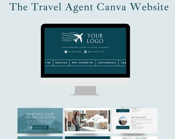 Elegant Travel Agent Canva Website Templates | Elevate Your Agency's Online Presence, Digital Download, Travel Agency, Professionally Design