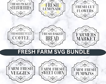ファームフレッシュ SVG メガバンドル、ファームライフ、クリカットファイル、ファームフレッシュ PNG、インスタントダウンロード、ファームフレッシュクリップアート、商用 SVG、ファームサイン svg