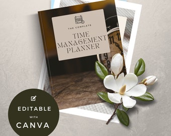 Editable, Printable Time Management Planner, Time Blocking, To-Do List, Productivity Checklist, Daily Routine, Instant Digital Download