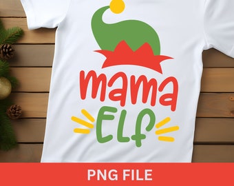 Christmas PNG | Kids PNG | Elf Crew PNG | Digital Download | Christmas Shirt | Mama Elf Hat Svg | Commercial Use | Christmas Elf png Files