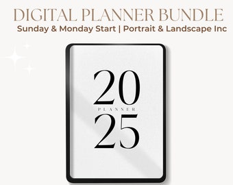 2025 Digital Planner Bundle, 2025 ipad planner, Comprehensive ADHD Printable Planner, Digital Goodnotes Planner Weekly Daily Planner Tracker