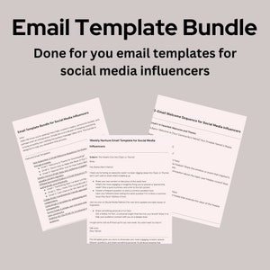 Email Template Bundle for Social Media Influencers Email Instagram