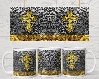 Christian 11Oz & 15Oz Mug Wrap Template | Faith Mug Wraps Png | Catholic Mug Png | Png Instant Download | Mug Wrap Sublimation