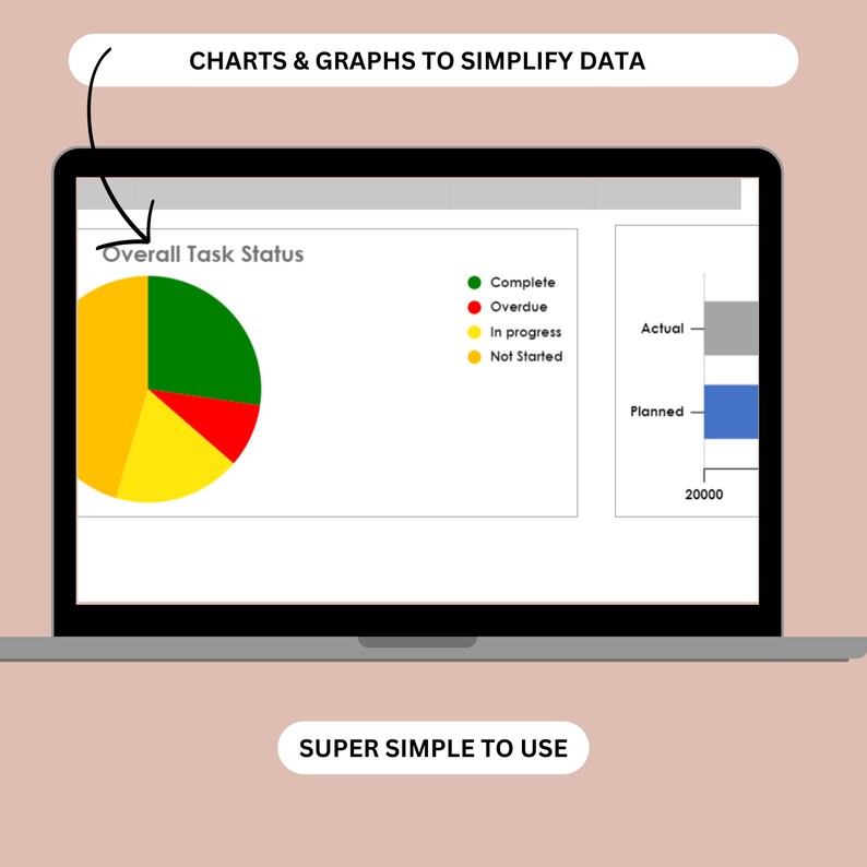 Project Management Dashboard Template, Excel Dashboard, Task Tracker ...