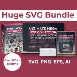 500k + SVG Design Bundle - Ensemble de magasin complet | SVG | Sublimation | Ensemble de conception | POD | Inspiration svg |