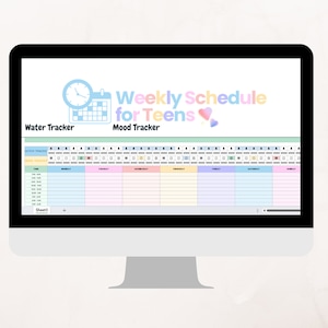 Editable Weekly Teen Schedule, Chore Checklist, Edit in Excel Then ...