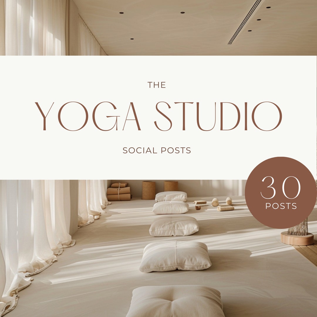 Yoga Studio Social Media Editable Canva Templates, Yoga Instagram ...