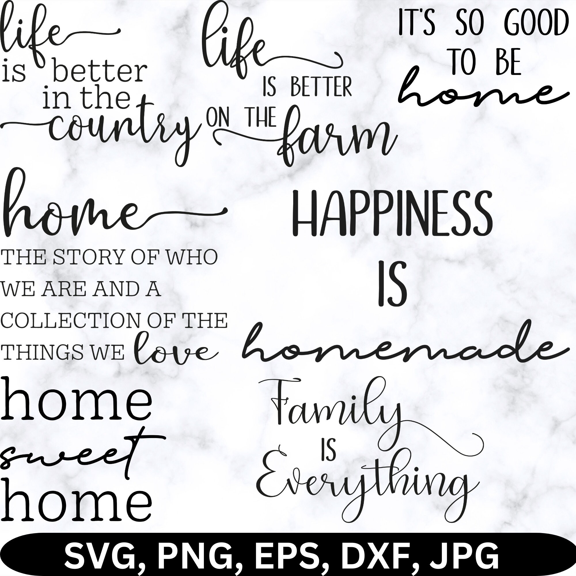 Rustic Quotes Rustic Farm Quotes SVG Bundle, Farm Life, Cricut Files, Rustic Charm ...