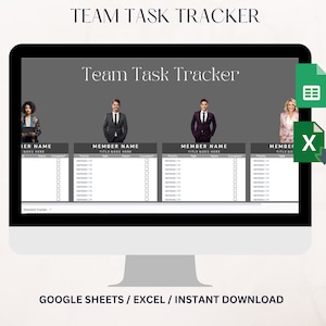 Aufgabenmanagement Google Sheet Team Aufgabentracker Spreadsheet Template Teammangement, Aufgabenliste, Projektmanagment Vorlage Aufgabe Tracker To-Do
