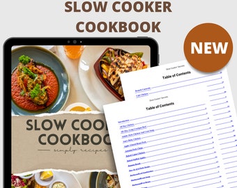Healthy Recipes ebook, Slow Cooker Cookbook & Recipe Ebook, Healthy Recipes Digital download Nutrition Guide, Printable Recipes easy recipes