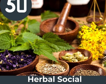 Herbal Social Media Posts, Herbalist Instagram, Edit In Canva, Instant Digital Download, Medicinal Plants | Herbalist Kit | Witch Herbs |