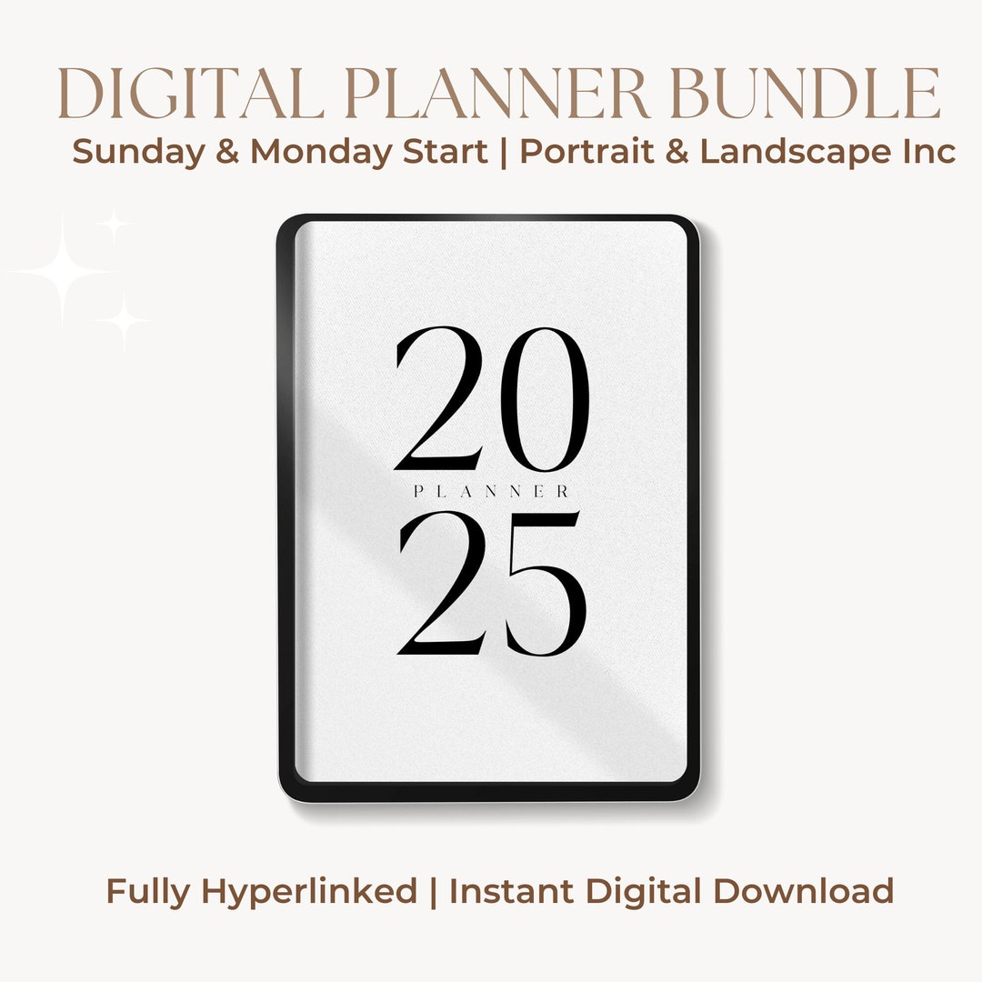 2025 Digital Planner Bundle, 2025 iPad Planner, Comprehensive ADHD ...