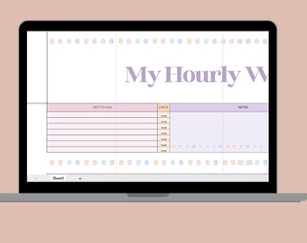 Stay Organized and Productive with Our Excel Hourly Planner! To-Do List Excel Planner Spreadsheet, Time Management, Productivity Planner