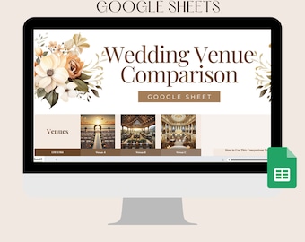 Wedding Venue, Wedding Venue Comparison Google Sheets Spreadsheet, Wedding Comparison Digital Download, Wedding Planning, Wedding Planner