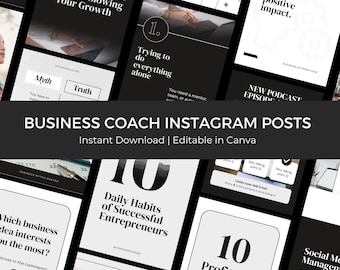 Business Coach Social Media Posts, Instagram Coaching Business Templates Social Media Manager Social Posts Digital Marketing Canva Templates