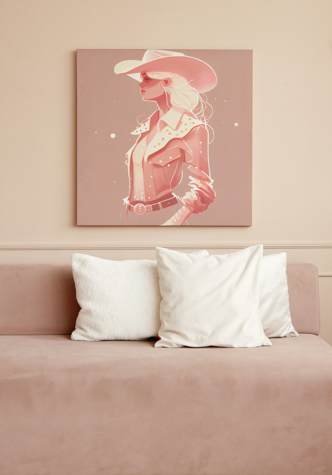 Cowgirl Printable Wall Art in Pink, Preppy Dorm Room Decor, Girly ...